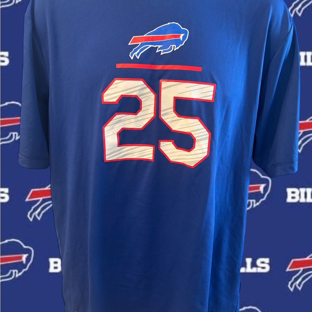 Buffalo Bills Mafia Men's Large Performance Dri-Wick McCoy #25 Jersey Shirt EUC - Picture 2 of 7